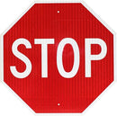 30" x 30" Reflective Aluminum Stop Sign