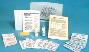 Lyophilized (Freeze Dried) ABO Blood Typing Kit (for 50 Students)