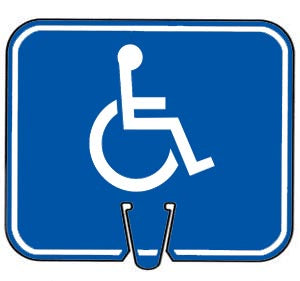 Snap-On Cone Sign - Handicapped Symbol