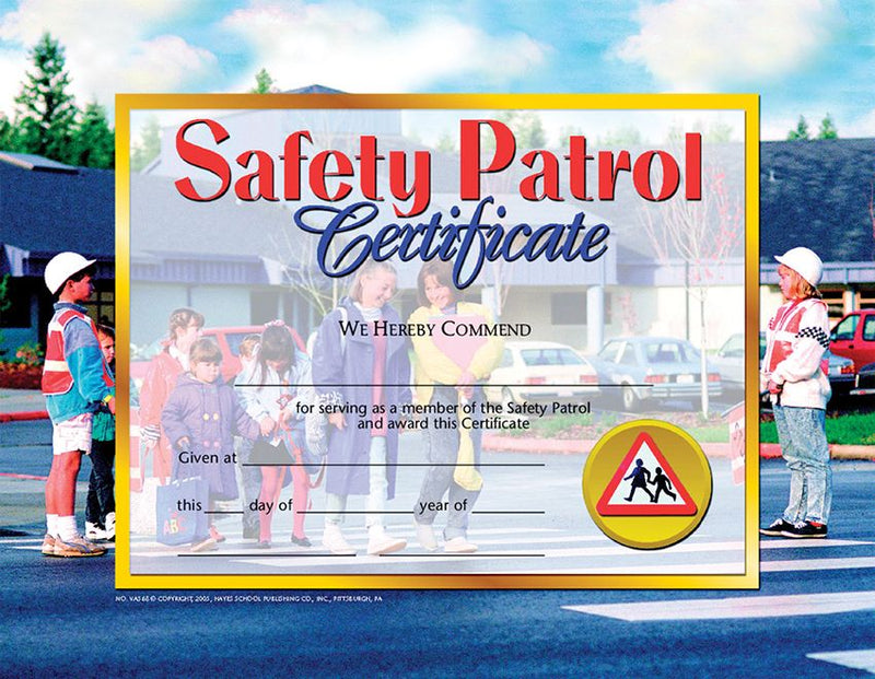 Safety Patrol Certificates