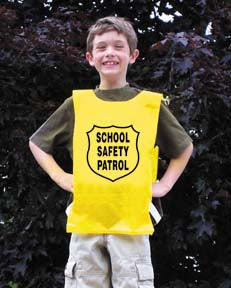 Youth Nylon Pinnie (Yellow) w/ Safety Patrol Emblem