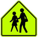 30" x 30" Aluminum Sign - School Advance (Ylw/Grn)