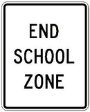 18" x 24" Aluminum Sign - End School Zone