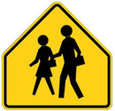 30" x 30" Aluminum Sign - School Advance (Yellow)