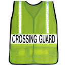 Vinyl Coated Mesh Crossing Guard Vest - Lime