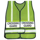 Vinyl Coated Mesh Crossing Guard Vest - Lime