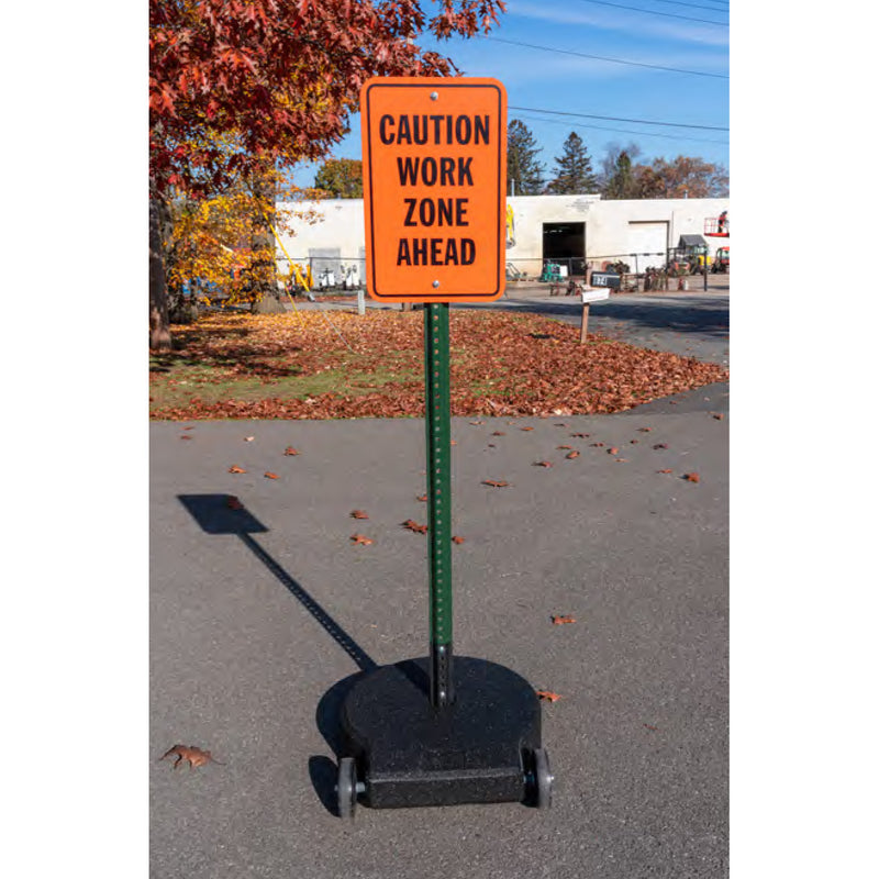 ENVIROform 60 lb. Parking Lot Sign Unit w/ Wheels