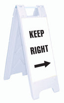 Minicade Fold-Up Sign - Keep Right (White)