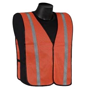 Economy Reflective Mesh Vest - Orange w/ Silver