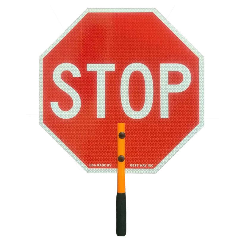 18" Reflective Aluminum Paddle Stop Sign