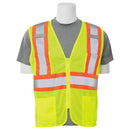S383P Contrasting Trim Mesh Reflective Vest (Class 2)(Lime)