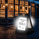 LED Backlit A-Frame Sign - Dry Erase