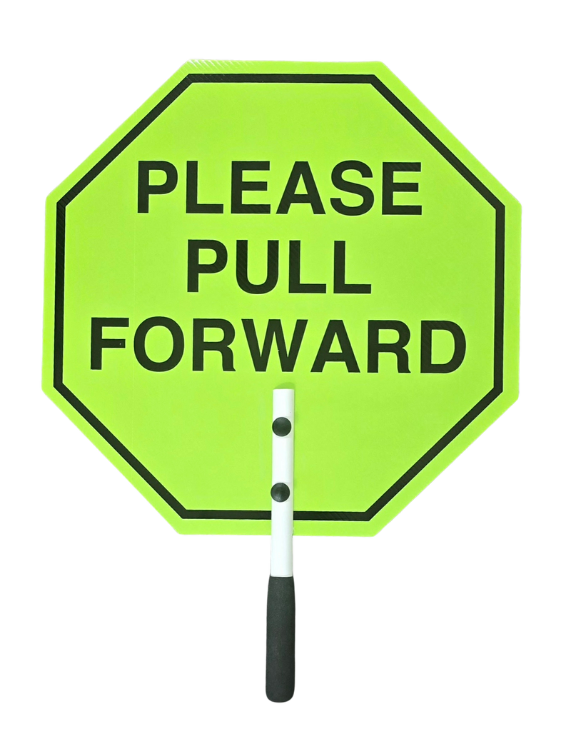 15" Lightweight Reflective Paddle Sign - Pull Forward