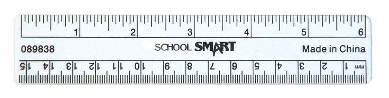 1.clear Ruler Clear Plastic Ruler | Sience Supplies | Item # 11447
