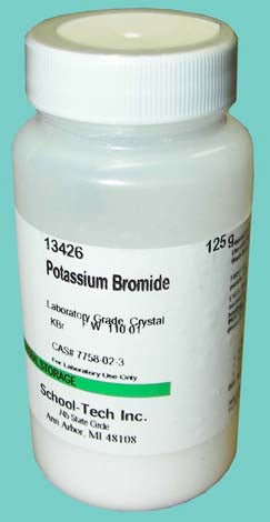 Potassium Bromide, lab grade, crystal - 125g