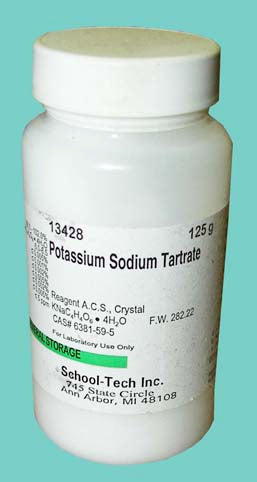 Potassium Sodium tartrate, lab grade, granular - 125g