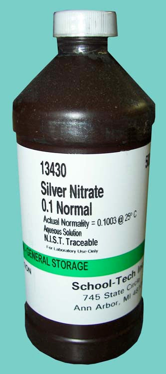 Silver nitrate solution, 0.1 normal - 500ml