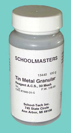 Tin Metal, reagent, 20-300mesh, granular - 100g