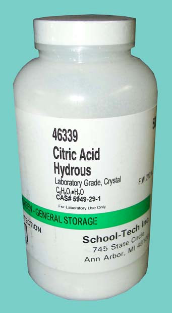 Citric Acid, hydrous, lab grade - 500g