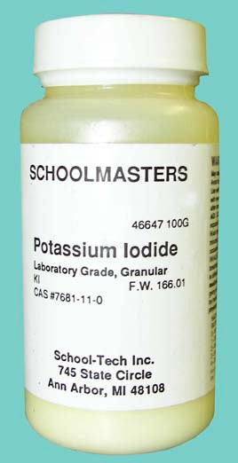 Potassium Iodide, lab grade, granular - 100g