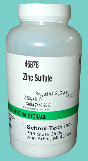 Zinc sulfate, lab grade, granular - 500g
