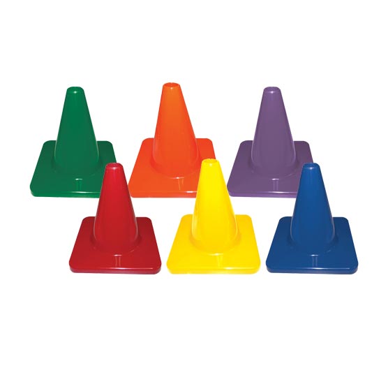 Colored Traffic Cones - Set of 6