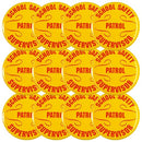 Safety Patrol Supervisor Buttons  (Red on Yellow) - Dozen