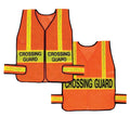Vinyl Coated Mesh Crossing Guard Vest - Orange w/ Lime