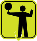 Large Snap-On Cone Sign - Crossing Guard (Hi-Viz Reflective)