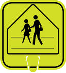 Large Snap-On Cone Sign - School Crossing (Hi-Viz Reflective)