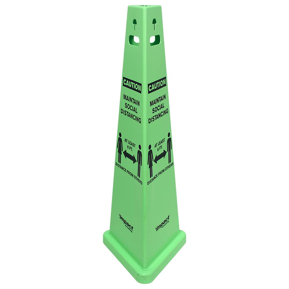Impact TriVu Social Distancing 3 Sided Safety Cone Impact TriVu Social Distancing 3 Sided Safety Cone