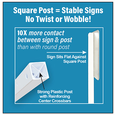 Roll-A-Post™ Portable Sign Post