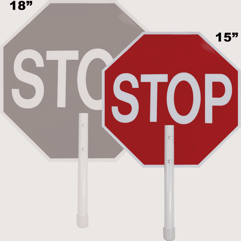 15" Lightweight Reflective Paddle Stop Sign
