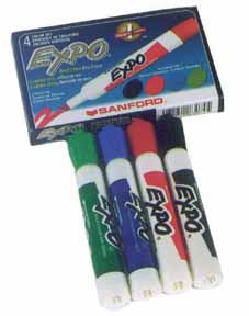EXPO® Low-Odor Dry-Erase Markers - Set of 4