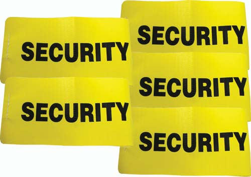 I.D. Armbands (Yellow) - Security (Set of 5)