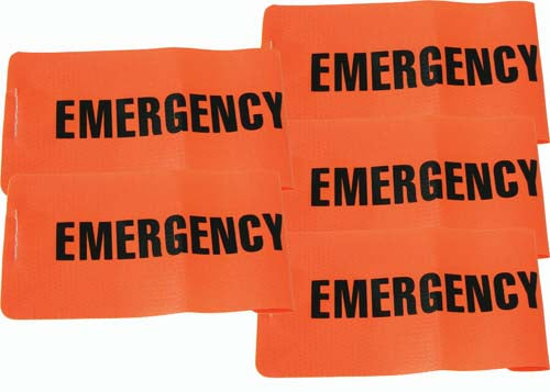 I.D. Armbands (Orange) - Emergency (Set of 5)
