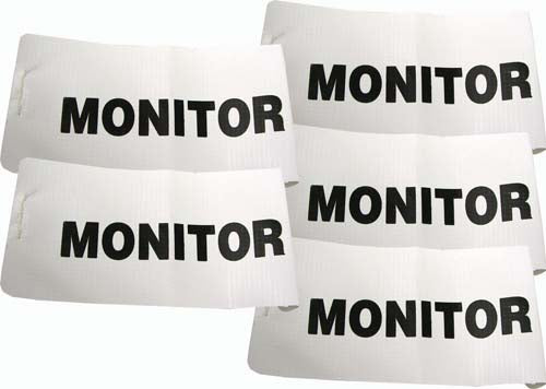 I.D. Armbands (White) - Monitor (Set of 5)