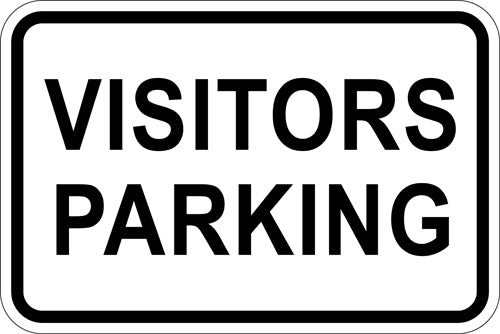18" x 12" Sign - Visitors Parking (Reflective)