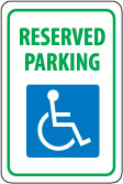12" x 18" Sign - Handicap Reserved Parking
