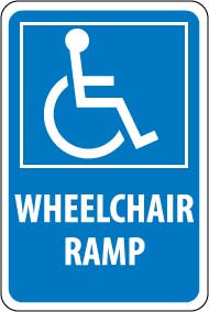 12" x 18" Sign - Wheelchair Ramp
