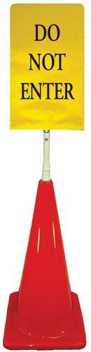 Cone Sign Kit - DO NOT ENTER (yellow)