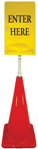 Cone Sign Kit - ENTER HERE (yellow)