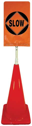 Cone Sign Kit - SLOW (orange)