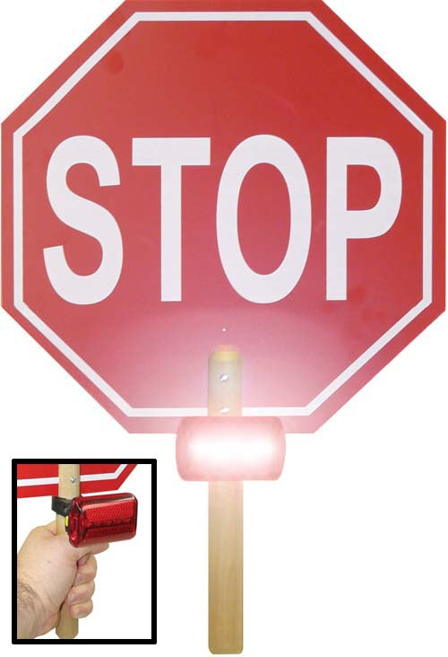 Portable stop deals signs + flag