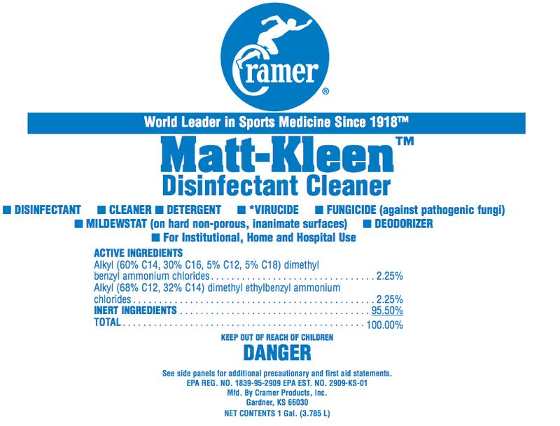 Matt-Kleen Consentrated All Purpose Disinfectant - Gallon