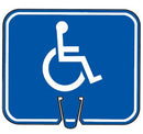 Snap-On Cone Sign - Handicapped Symbol