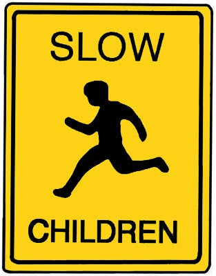 18" x 24" Aluminum Sign - Slow, Children (Yellow)