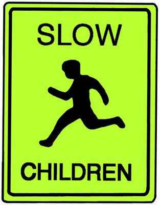 18" x 24" Aluminum Sign - Slow, Children (Ylw/Grn)
