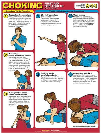 First Aid Poster - Choking First Aid (Adults)