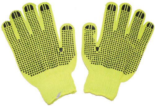 Fluorescent Knit Gloves - Lime